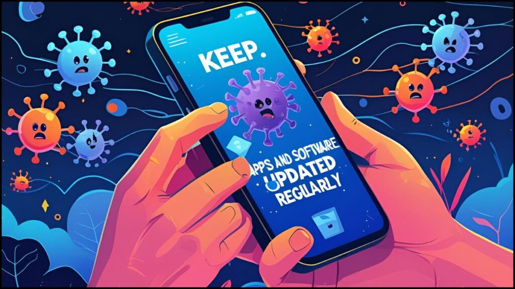 6. ॲप्स आणि सॉफ्टवेअर नियमित प्रमाणे अपडेट ठेवा (Keep apps and software updated regularly)