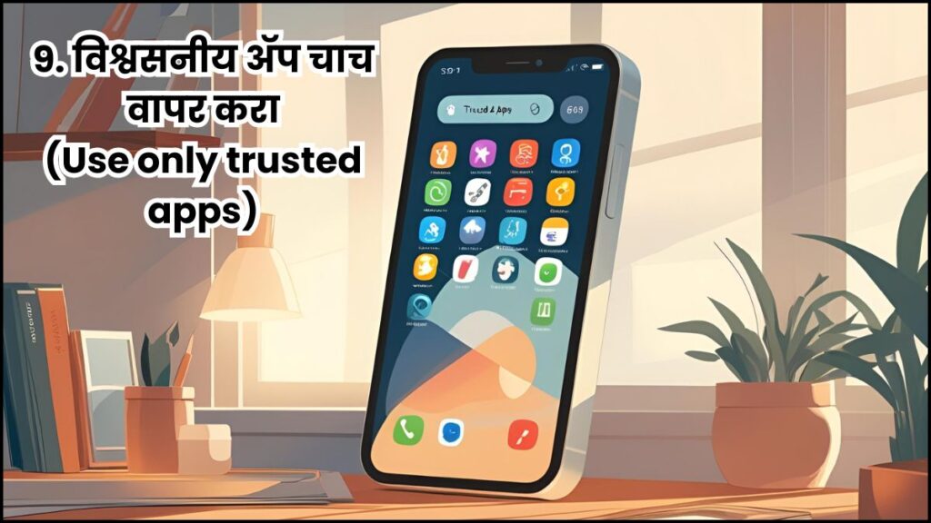 9. विश्वसनीय ॲप चाच वापर करा (Use only trusted apps)