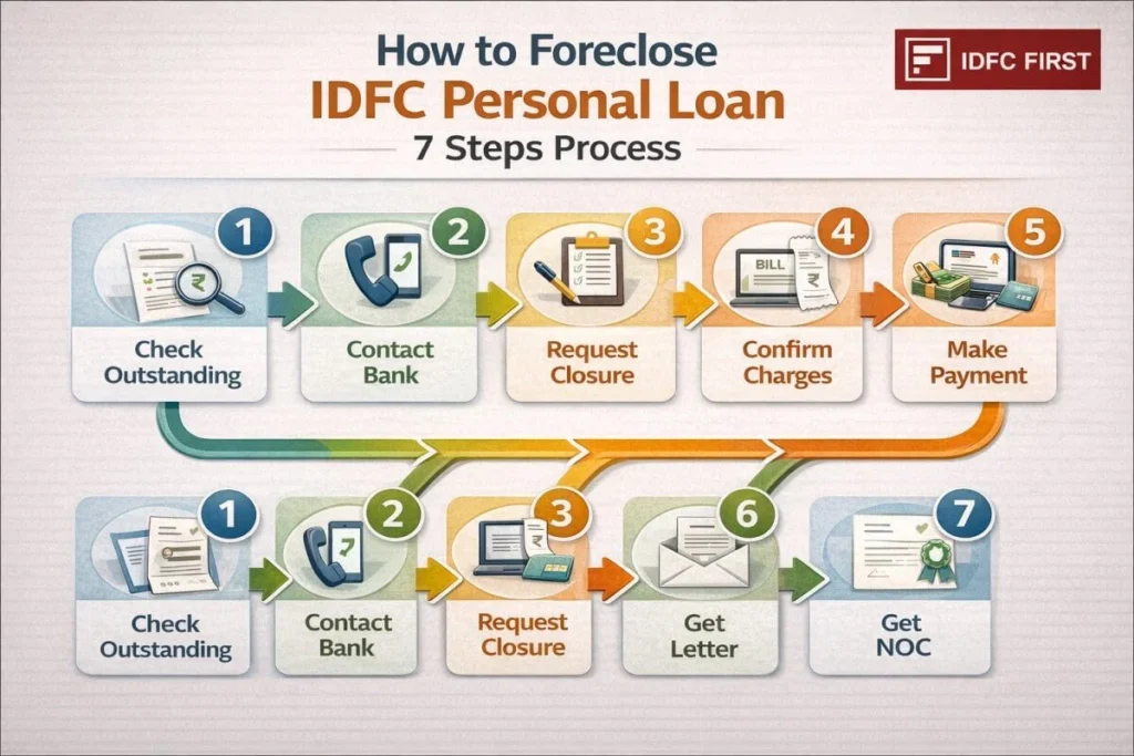 How to Foreclose IDFC Personal Loan 7 steps process