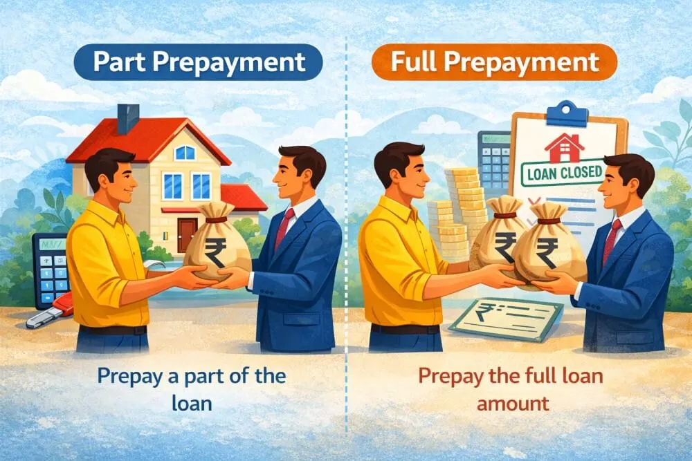 part prepayment vs full prepayment HDFC home loan
