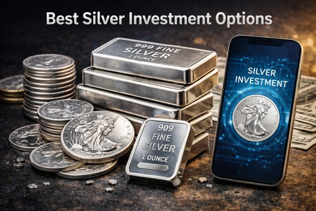 types of silver investment coins bars digital
