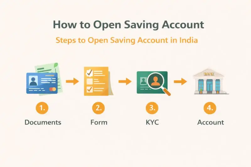 how to open saving account in india steps