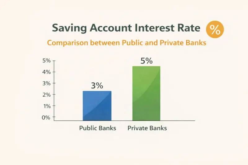 saving account interest rate comparison india
