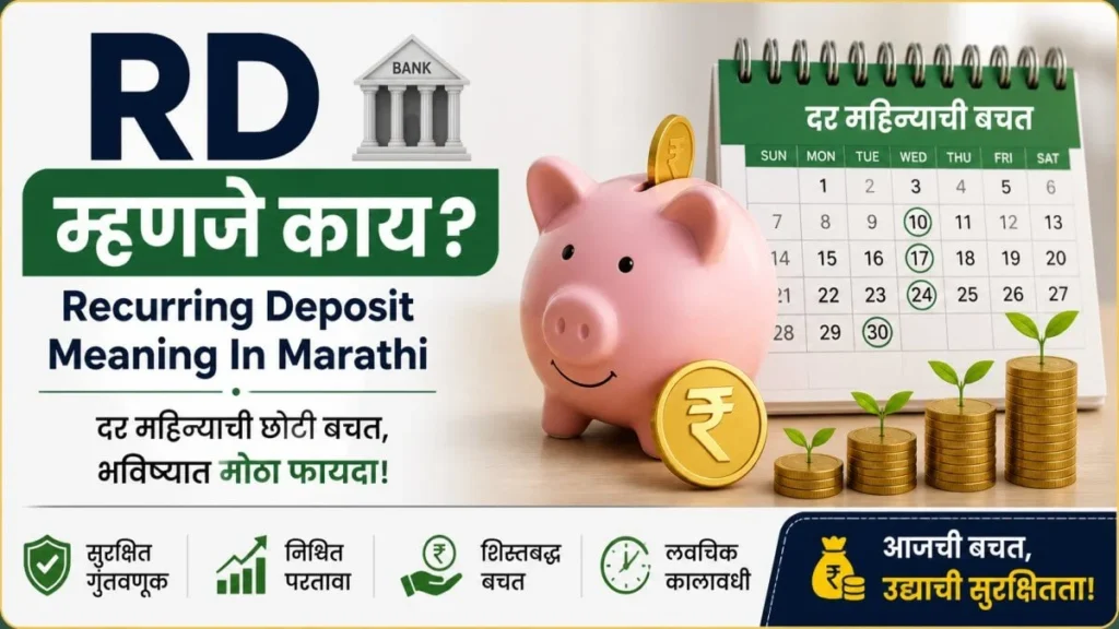 recurring deposit meaning in marathi monthly saving concept rd