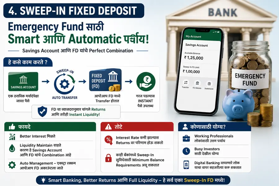 Sweep-In Fixed Deposit for Emergency Fund Investment